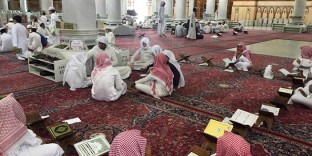 حلقات القرآن والمتون العلمية في المسجد النبوي